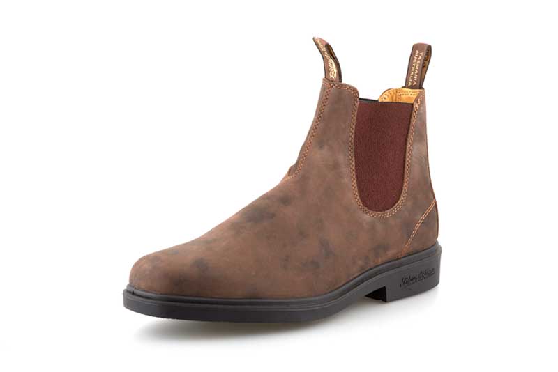 Blundstone 1306 Nubuck-Rustic Brown Slip-On Dress Boot